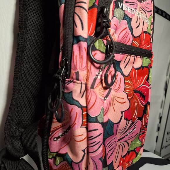 Vibedration Hydration Backpack w/o bladder - pink red floral - USED main image 4